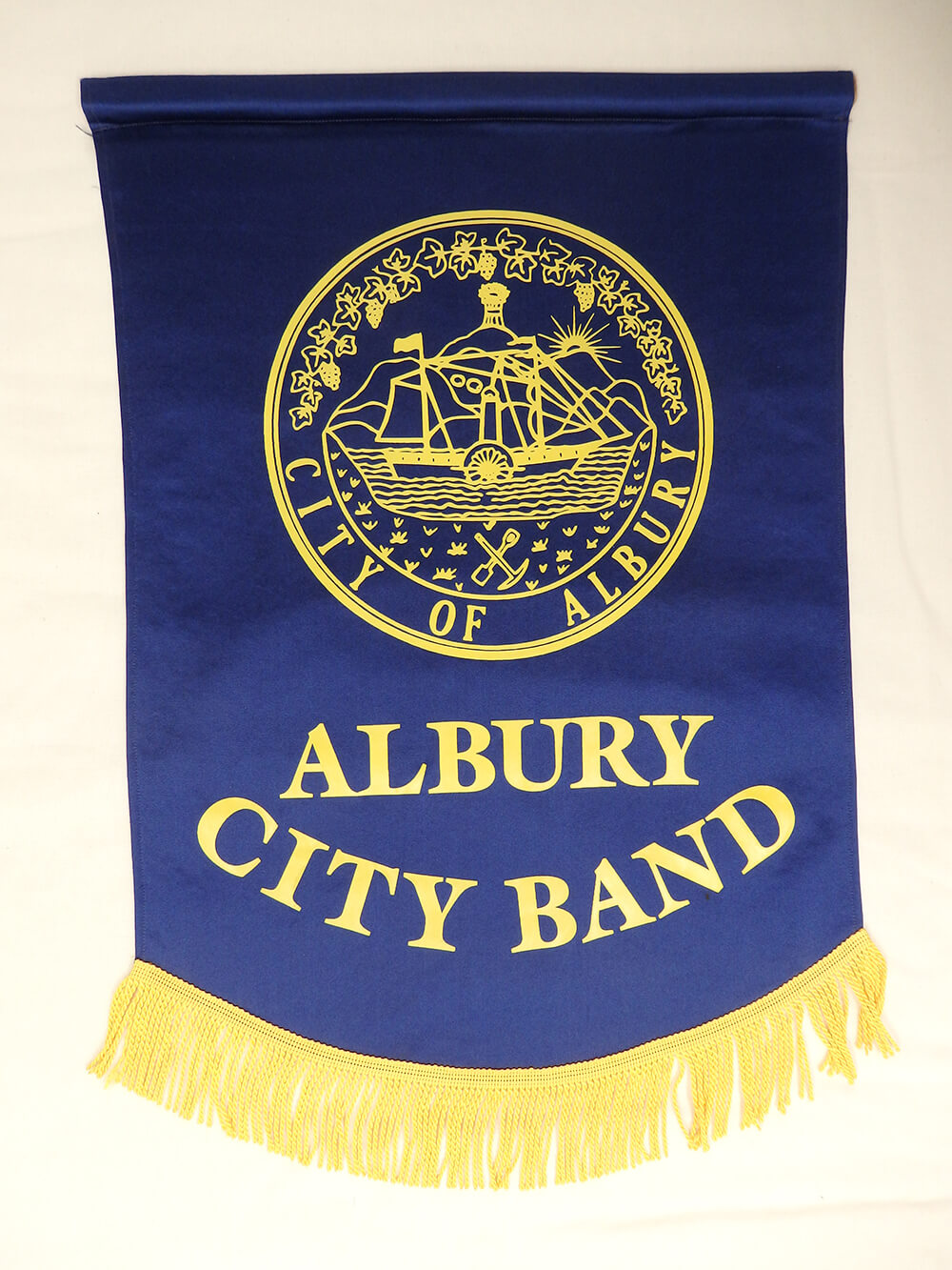 Albury City Band music stand banner. ARM 90.106