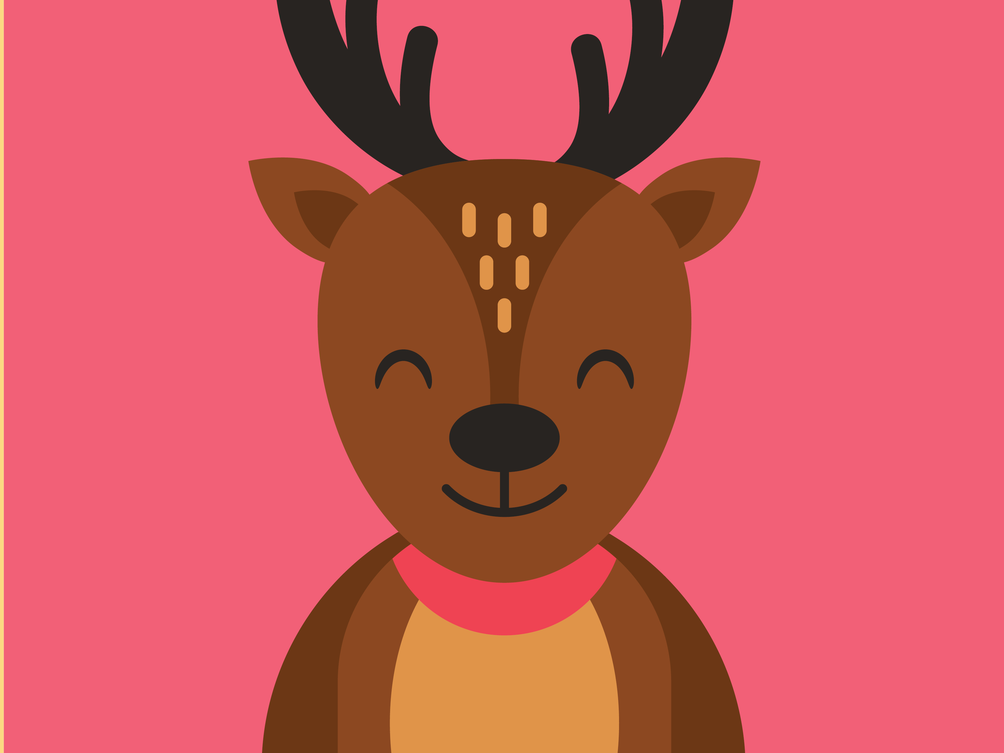 Illustration of a reindeer 