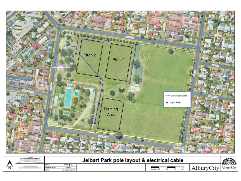 Jelbart Park Lighting Layout