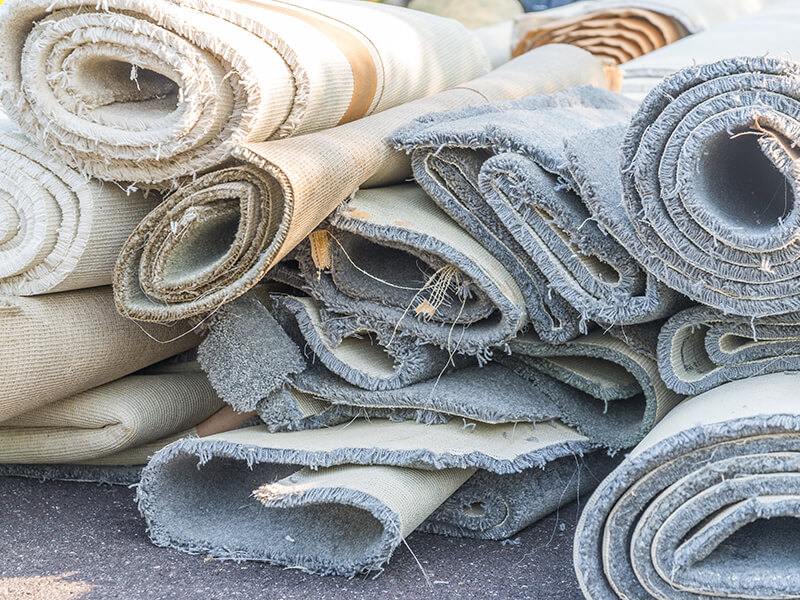 Image of rolled carpet