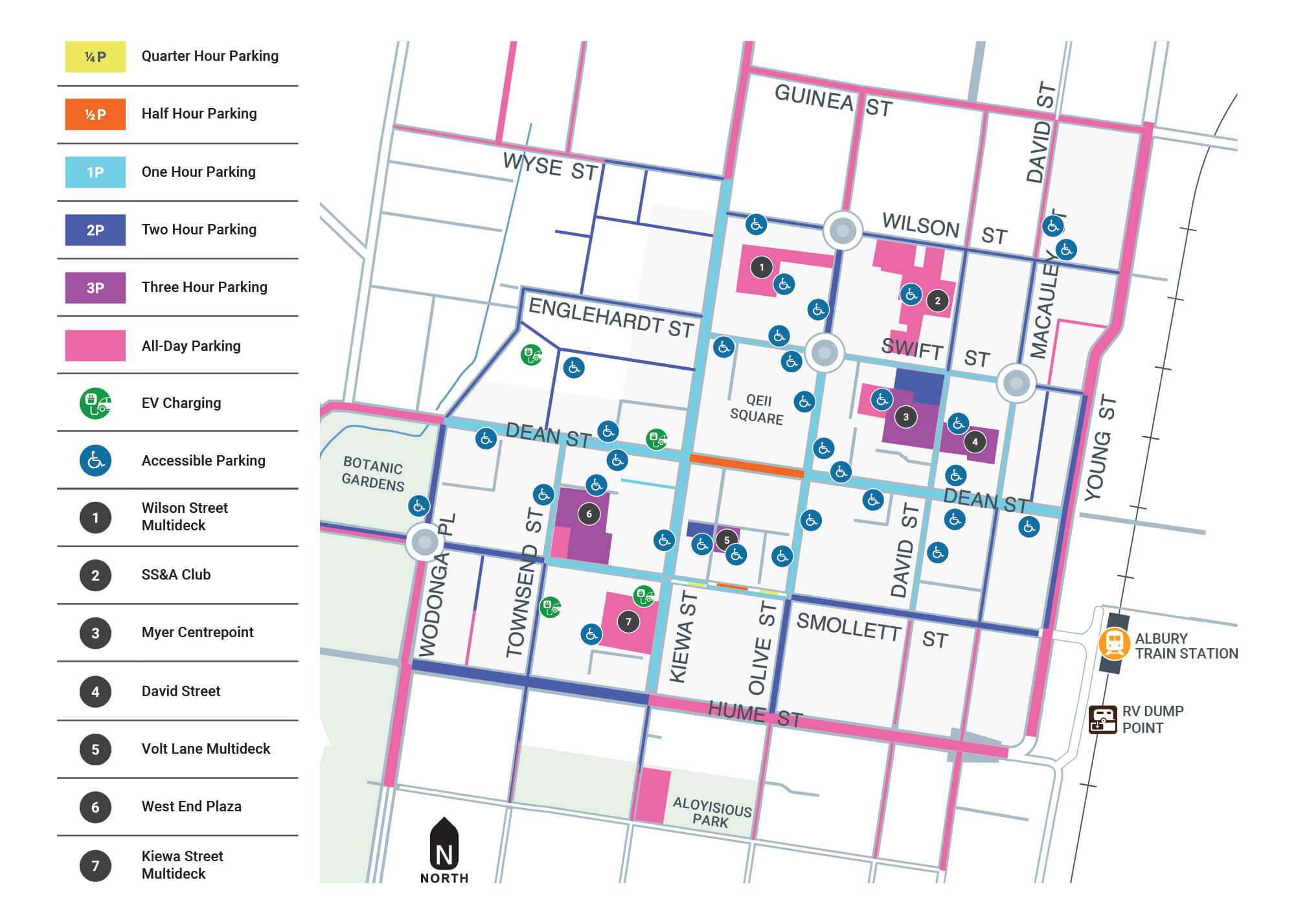 Albury CBD Parking Map