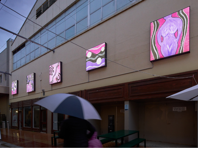 Installation view of Matriarchal Strength, by Teisha Maksymow-McGuiness